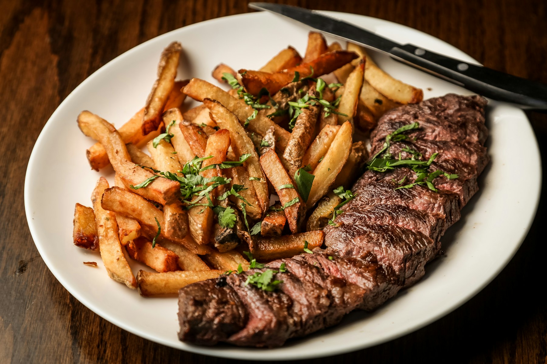 Steak and chips